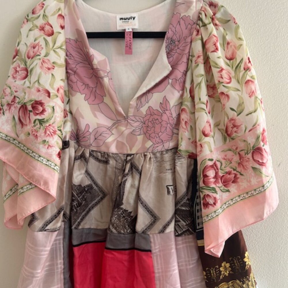 Nuuly Place Nationale Multicolor One-of-a-Kind Kaftan Tunic NEW - Picture 6 of 16